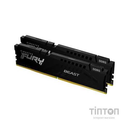 Модуль пам'яті для комп'ютера DDR5 16GB (2x8GB) 5600 MHz Beast Kingston Fury (ex.HyperX) (KF556C36BBEK2-16)