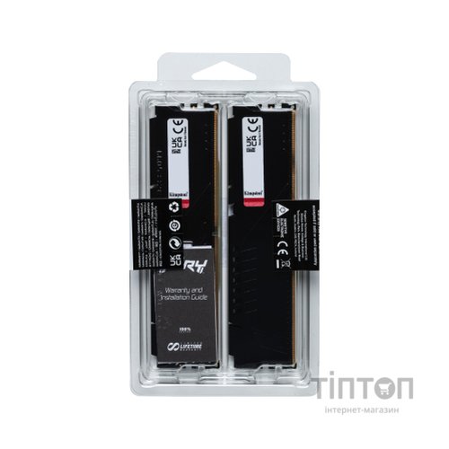 Модуль пам'яті для комп'ютера DDR5 16GB (2x8GB) 5600 MHz Beast Kingston Fury (ex.HyperX) (KF556C36BBEK2-16)