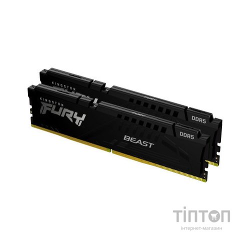 Модуль пам'яті для комп'ютера DDR5 16GB (2x8GB) 6000 MHz Beast Kingston Fury (ex.HyperX) (KF560C36BBEK2-16)