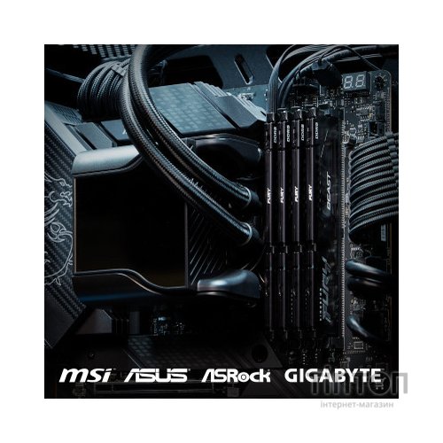 Модуль пам'яті для комп'ютера DDR5 16GB (2x8GB) 6000 MHz Beast Kingston Fury (ex.HyperX) (KF560C36BBEK2-16)