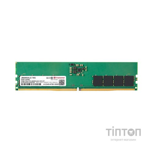 Модуль пам'яті для комп'ютера DDR5 16GB 4800 MHz Transcend (JM4800ALE-16G)