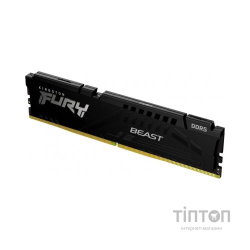 Модуль пам'яті для комп'ютера DDR5 16GB 5200 MHz Beast Black Kingston Fury (ex.HyperX) (KF552C40BB-16)