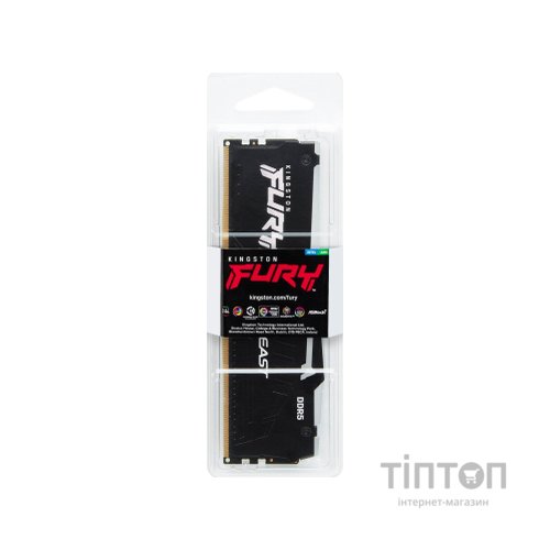 Модуль пам'яті для комп'ютера DDR5 16GB 5600 MHz FURY Beast RGB Kingston Fury (ex.HyperX) (KF556C40BBA-16)