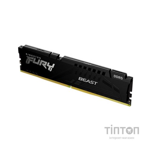 Модуль пам'яті для комп'ютера DDR5 16GB 6000 MHz Beast Black Kingston Fury (ex.HyperX) (KF560C40BB-16)