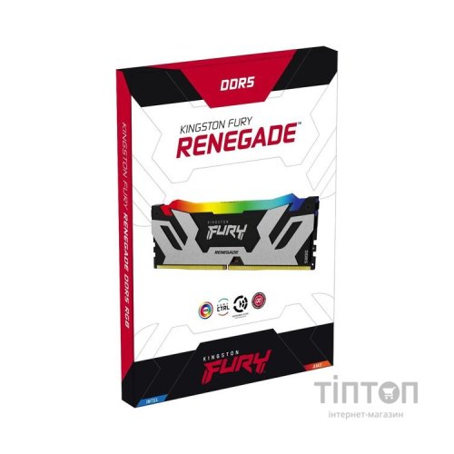 Модуль пам'яті для комп'ютера DDR5 16GB 6000 MHz Renegade RGB Kingston Fury (ex.HyperX) (KF560C32RSA-16)