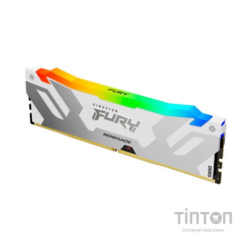 Модуль пам'яті для комп'ютера DDR5 16GB 6000 MHz Renegade RGB White XMP Kingston Fury (ex.HyperX) (KF560C32RWA-16)