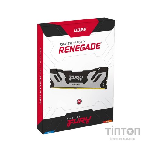 Модуль пам'яті для комп'ютера DDR5 16GB 6400 MHz FURY Renegade Silver Kingston Fury (ex.HyperX) (KF564C32RS-16)