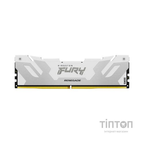 Модуль пам'яті для комп'ютера DDR5 16GB 6400 MHz Renegade White/Silver Kingston Fury (ex.HyperX) (KF564C32RW-16)