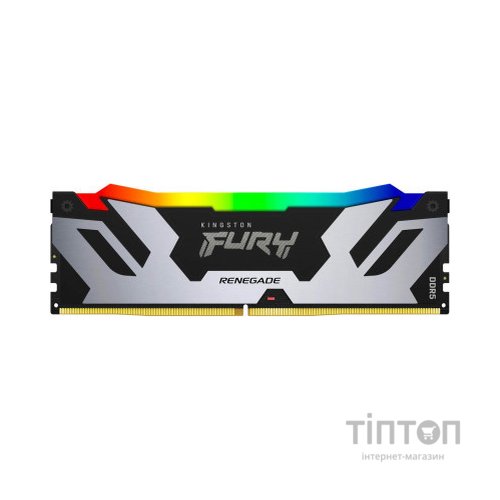 Модуль пам'яті для комп'ютера DDR5 16GB 7200 MHz Renegade RGB Black/Silver Kingston Fury (ex.HyperX) (KF572C38RSA-16)