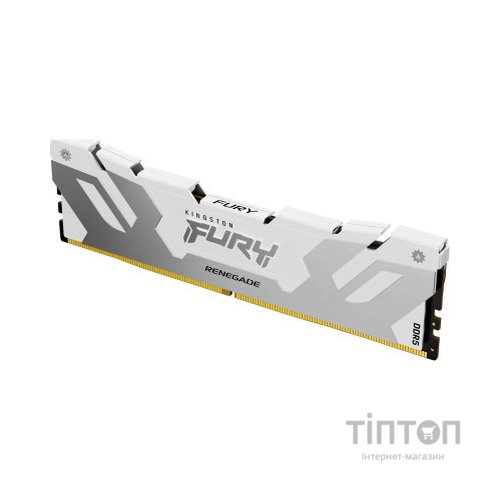 Модуль пам'яті для комп'ютера DDR5 16GB 7600 MHz Renegade White XMP Kingston Fury (ex.HyperX) (KF576C38RW-16)