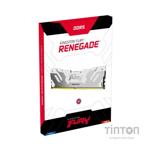 Модуль пам'яті для комп'ютера DDR5 16GB 7600 MHz Renegade White XMP Kingston Fury (ex.HyperX) (KF576C38RW-16)