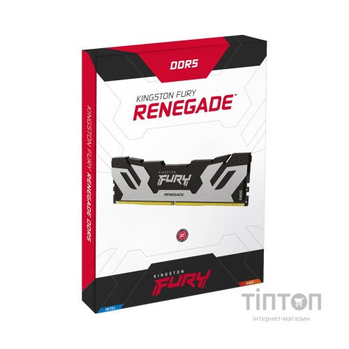 Модуль пам'яті для комп'ютера DDR5 16GB 8000 MHz Renegade Silver XMP Kingston Fury (ex.HyperX) (KF580C38RS-16)