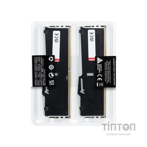 Модуль пам'яті для комп'ютера DDR5 32GB (2x16GB) 4800 MHz Beast Kingston Fury (ex.HyperX) (KF548C38BBAK2-32)