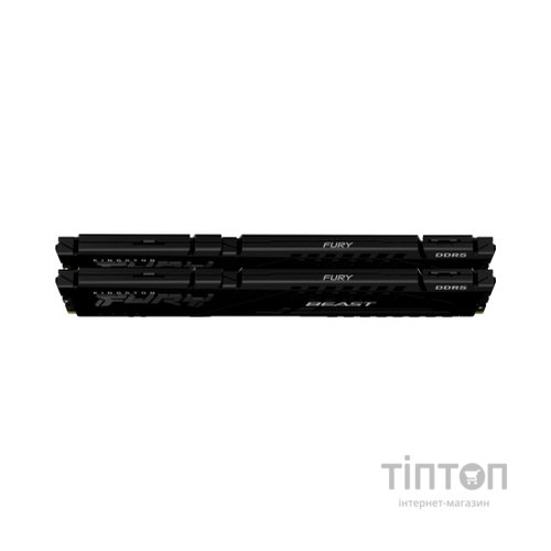 Модуль пам'яті для комп'ютера DDR5 32GB (2x16GB) 5200 MHz Beast AM5 Black Kingston Fury (ex.HyperX) (KF552C36BBEK2-32)