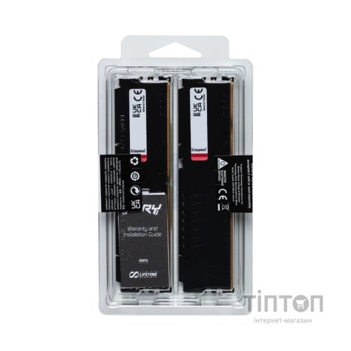Модуль пам'яті для комп'ютера DDR5 32GB (2x16GB) 5200 MHz Beast AM5 Black Kingston Fury (ex.HyperX) (KF552C36BBEK2-32)