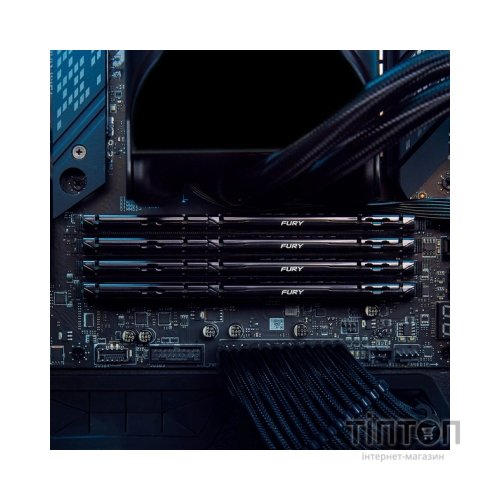 Модуль пам'яті для комп'ютера DDR5 32GB (2x16GB) 5200 MHz Beast AM5 Black Kingston Fury (ex.HyperX) (KF552C36BBEK2-32)