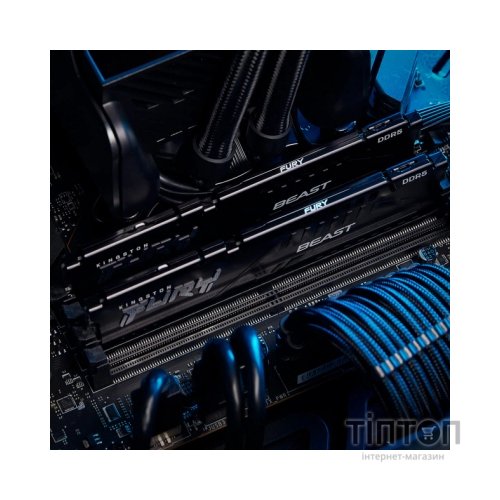 Модуль пам'яті для комп'ютера DDR5 32GB (2x16GB) 5200 MHz Beast AM5 Black Kingston Fury (ex.HyperX) (KF552C36BBEK2-32)