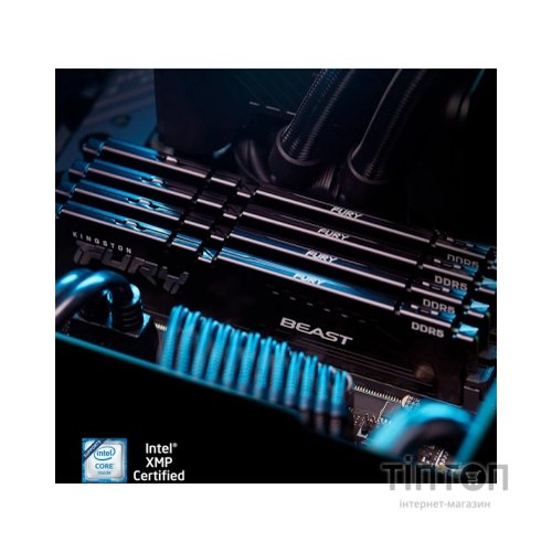 Модуль пам'яті для комп'ютера DDR5 32GB (2x16GB) 5200 MHz Beast AM5 Black Kingston Fury (ex.HyperX) (KF552C36BBEK2-32)
