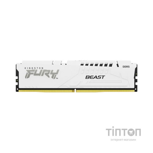 Модуль пам'яті для комп'ютера DDR5 32GB (2x16GB) 5200 MHz Beast EXPO White Kingston Fury (ex.HyperX) (KF552C36BWEK2-32)