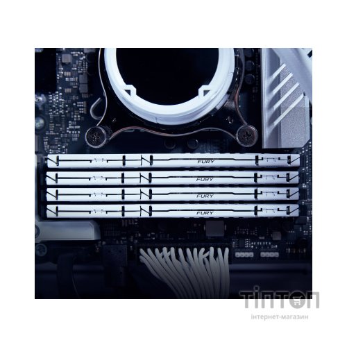 Модуль пам'яті для комп'ютера DDR5 32GB (2x16GB) 5200 MHz Beast EXPO White Kingston Fury (ex.HyperX) (KF552C36BWEK2-32)