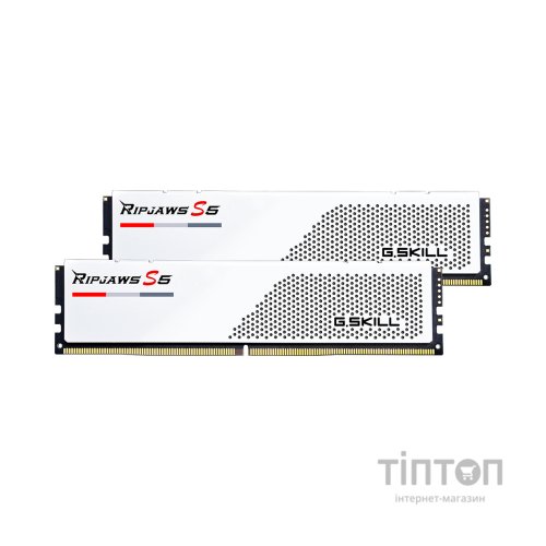 Модуль пам'яті для комп'ютера DDR5 32GB (2x16GB) 5200 MHz Ripjaws S5 White G.Skill (F5-5200J3636C16GX2-RS5W)