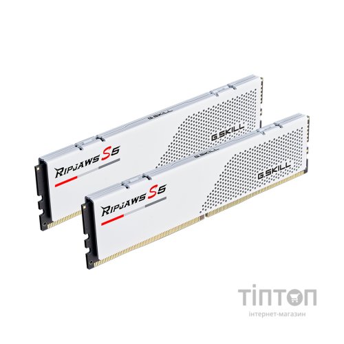 Модуль пам'яті для комп'ютера DDR5 32GB (2x16GB) 5200 MHz Ripjaws S5 White G.Skill (F5-5200J3636C16GX2-RS5W)