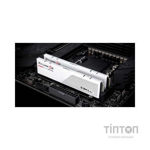 Модуль пам'яті для комп'ютера DDR5 32GB (2x16GB) 5200 MHz Ripjaws S5 White G.Skill (F5-5200J3636C16GX2-RS5W)