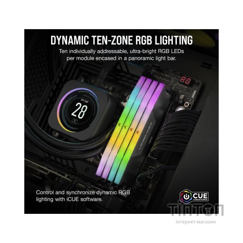 Модуль пам'яті для комп'ютера DDR5 32GB (2x16GB) 5200 MHz Vengeance RGB Corsair (CMH32GX5M2B5200C40)