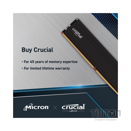 Модуль пам'яті для комп'ютера DDR5 32GB (2x16GB) 5600 MHz Pro Micron (CP2K16G56C46U5)