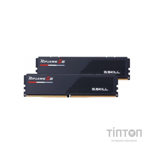 Модуль пам'яті для комп'ютера DDR5 32GB (2x16GB) 5600 MHz Ripjaws S5 Black G.Skill (F5-5600J4040C16GX2-RS5K)
