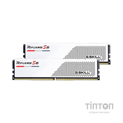 Модуль пам'яті для комп'ютера DDR5 32GB (2x16GB) 5600 MHz Ripjaws S5 Matte White G.Skill (F5-5600J3036D16GX2-RS5W)