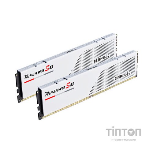 Модуль пам'яті для комп'ютера DDR5 32GB (2x16GB) 5600 MHz Ripjaws S5 White G.Skill (F5-5600J4040C16GX2-RS5W)