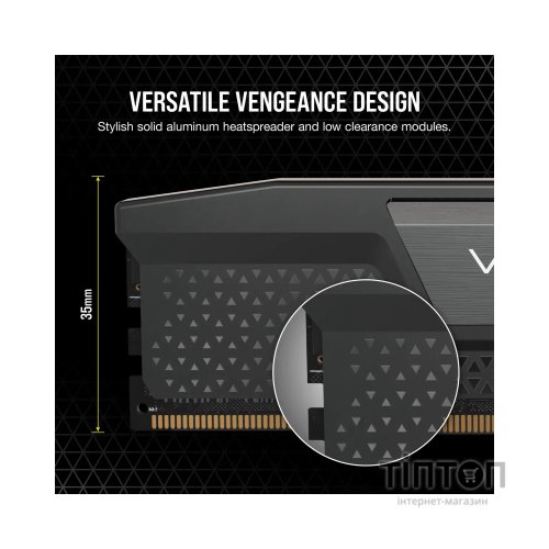 Модуль пам'яті для комп'ютера DDR5 32GB (2x16GB) 5600 MHz Vengeance Black Corsair (CMK32GX5M2B5600C36)