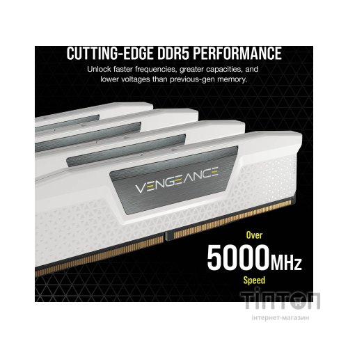 Модуль пам'яті для комп'ютера DDR5 32GB (2x16GB) 5600 MHz Vengeance White Corsair (CMK32GX5M2B5600C36W)