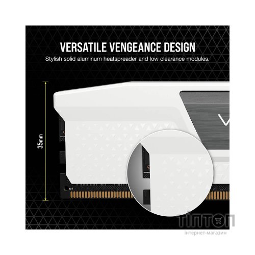 Модуль пам'яті для комп'ютера DDR5 32GB (2x16GB) 5600 MHz Vengeance White Corsair (CMK32GX5M2B5600C36W)