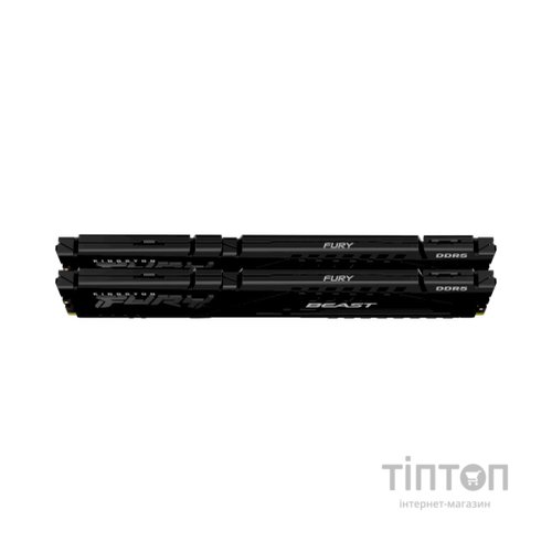 Модуль пам'яті для комп'ютера DDR5 32GB (2x16GB) 6000 MHz Beast AM5 Black Kingston Fury (ex.HyperX) (KF560C36BBEK2-32)