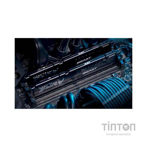 Модуль пам'яті для комп'ютера DDR5 32GB (2x16GB) 6000 MHz Beast AM5 Black Kingston Fury (ex.HyperX) (KF560C36BBEK2-32)