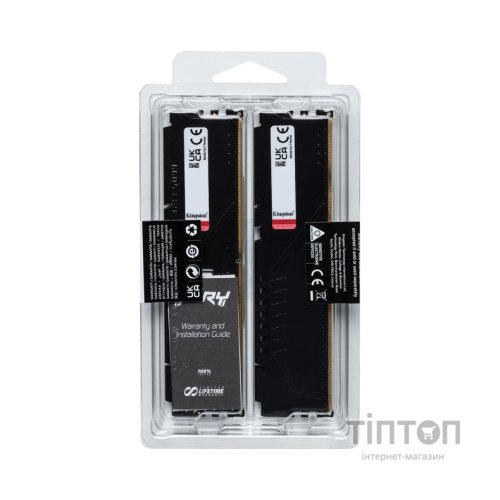 Модуль пам'яті для комп'ютера DDR5 32GB (2x16GB) 6000 MHz Beast Black XMP Kingston Fury (ex.HyperX) (KF560C30BBK2-32)
