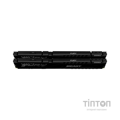 Модуль пам'яті для комп'ютера DDR5 32GB (2x16GB) 6000 MHz Fury Beast Black Kingston Fury (ex.HyperX) (KF560C36BBE2K2-32)