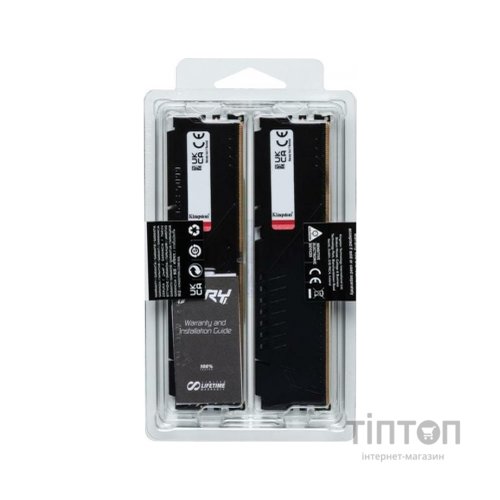 Модуль пам'яті для комп'ютера DDR5 32GB (2x16GB) 6000 MHz Fury Beast Black Kingston Fury (ex.HyperX) (KF560C36BBE2K2-32)