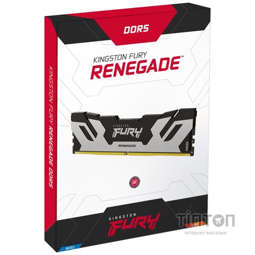 Модуль пам'яті для комп'ютера DDR5 32GB (2x16GB) 6000 MHz FURY Renegade Silver Kingston Fury (ex.HyperX) (KF560C32RSK2-32)