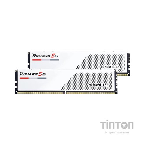 Модуль пам'яті для комп'ютера DDR5 32GB (2x16GB) 6000 MHz Ripjaws S5 G.Skill (F5-6000J3040F16GX2-RS5W)