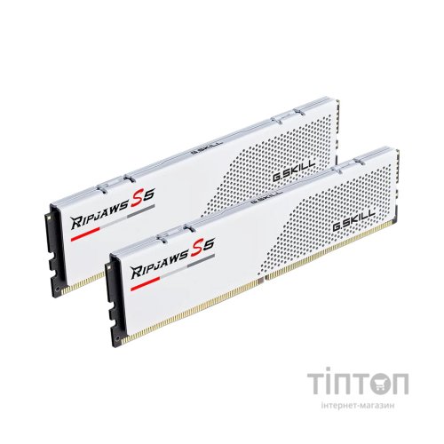 Модуль пам'яті для комп'ютера DDR5 32GB (2x16GB) 6000 MHz Ripjaws S5 White G.Skill (F5-6000J3238F16GX2-RS5W)