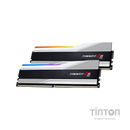 Модуль пам'яті для комп'ютера DDR5 32GB (2x16GB) 6000 MHz Trident Z5 RGB Silver G.Skill (F5-6000J4040F16GX2-TZ5RS)