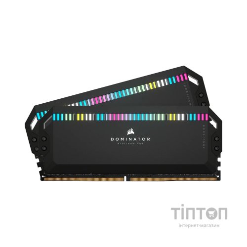 Модуль пам'яті для комп'ютера DDR5 32GB (2x16GB) 6200 MHz Dominator Platinum RGB Black Corsair (CMT32GX5M2X6200C36)