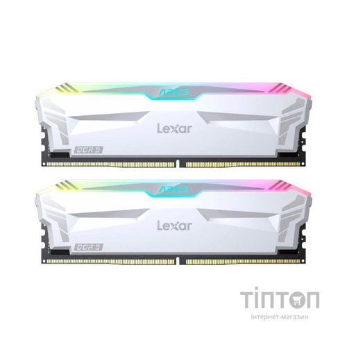 Модуль пам'яті для комп'ютера DDR5 32GB (2x(16GB) 6400 MHz Ares RGB White Lexar (LD5EU016G-R6400GDWA)