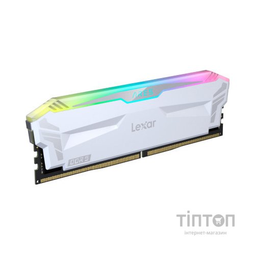 Модуль пам'яті для комп'ютера DDR5 32GB (2x(16GB) 6400 MHz Ares RGB White Lexar (LD5EU016G-R6400GDWA)