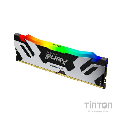 Модуль пам'яті для комп'ютера DDR5 32GB (2x16GB) 6400 MHz Renegade Silver RGB Kingston Fury (ex.HyperX) (KF564C32RSAK2-32)