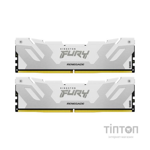 Модуль пам'яті для комп'ютера DDR5 32GB (2x16GB) 6400 MHz Renegade White XMP Kingston Fury (ex.HyperX) (KF564C32RWK2-32)