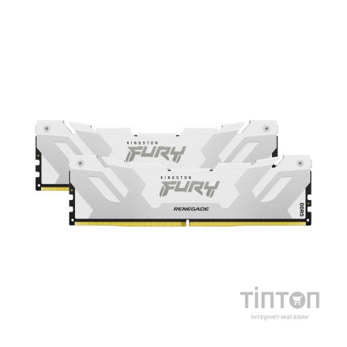 Модуль пам'яті для комп'ютера DDR5 32GB (2x16GB) 6400 MHz Renegade White XMP Kingston Fury (ex.HyperX) (KF564C32RWK2-32)